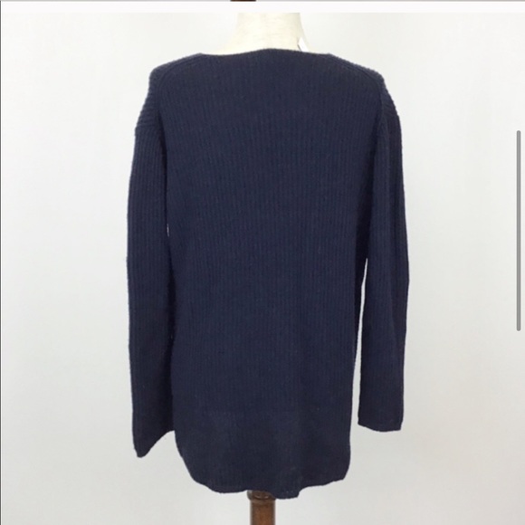 Madewell Small Sweater Woolside Pullover Navy blue - Picture 4 of 6